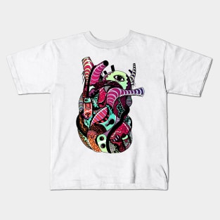 Blue Red Blend Light Heart Kids T-Shirt